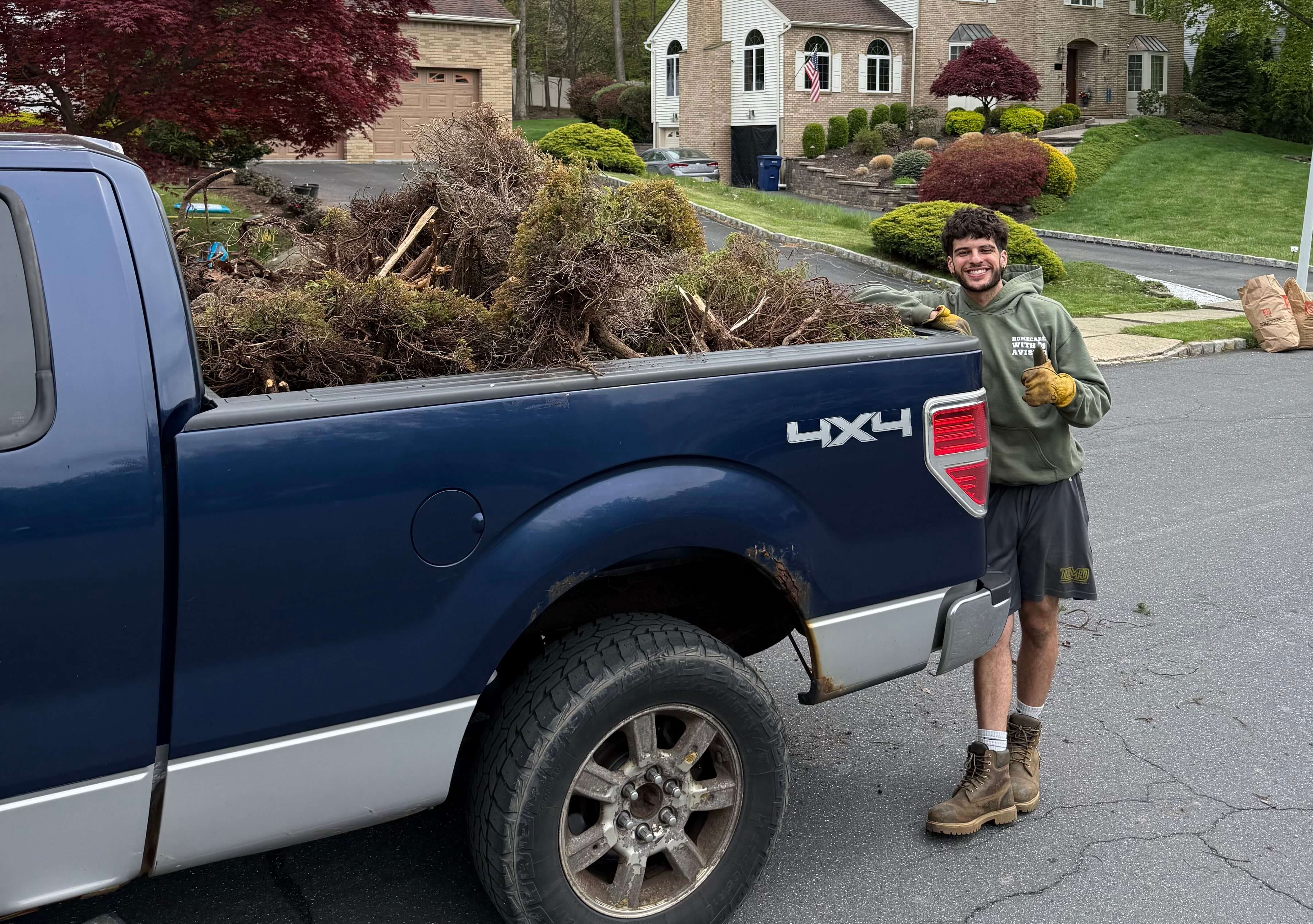Bush and plant removal completed by Home Care With A Vision